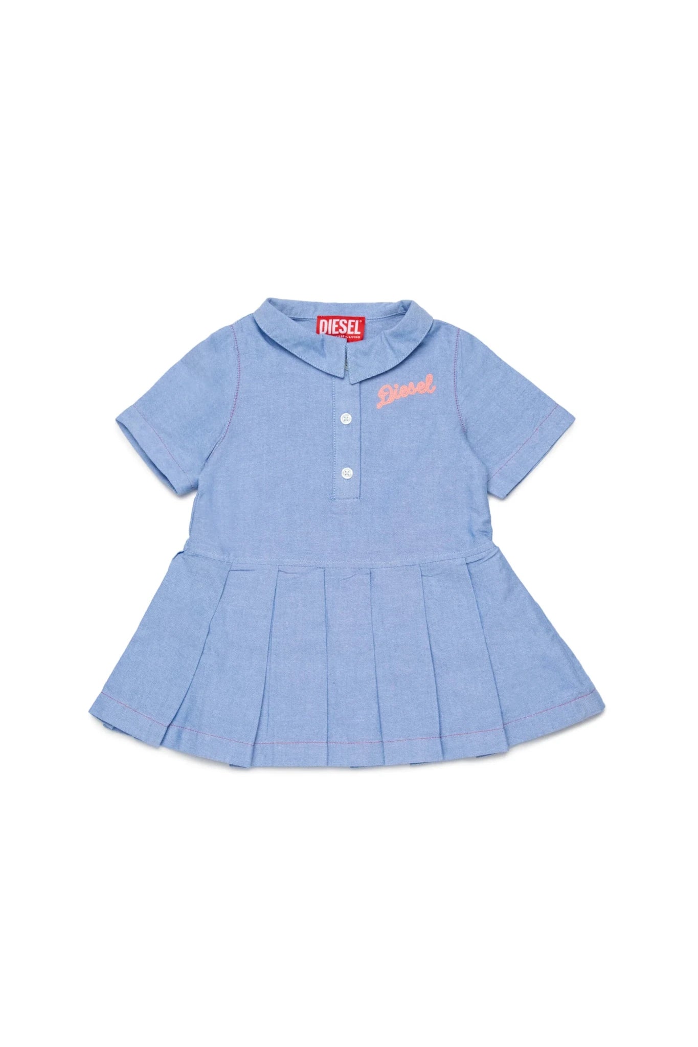 ABITO CAMICIA IN DENIM PLISSETTATO CON LOGO IN RICAMO DIESEL - Angel Luxury