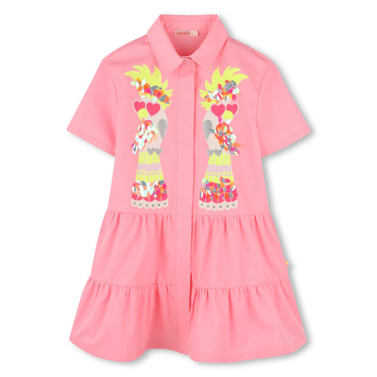 ABITO CAMICIA ROSA CON FANTASIA BLLIEBLUSH - Angel Luxury
