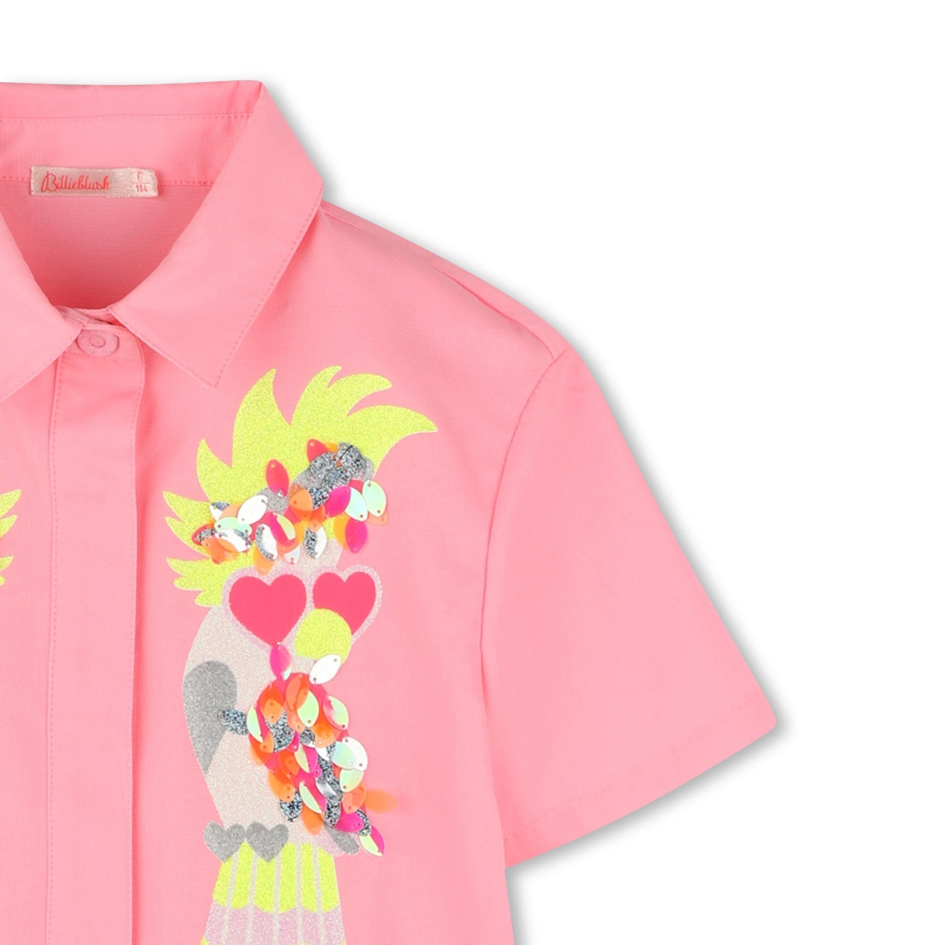 ABITO CAMICIA ROSA CON FANTASIA BLLIEBLUSH - Angel Luxury