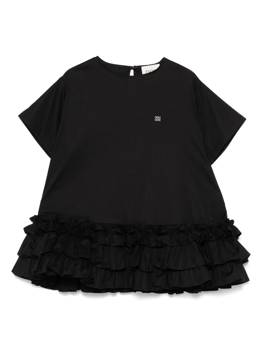 ABITO CON RUCHES NERO DOUUOD - Angel Luxury