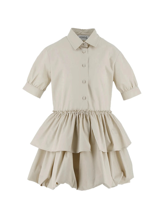 ABITO CON RUCHET BEIGE DONDUP - Angel Luxury