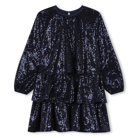 ABITO CON VOLANT PAILLETTES BILLIEBLUSH - Angel Luxury
