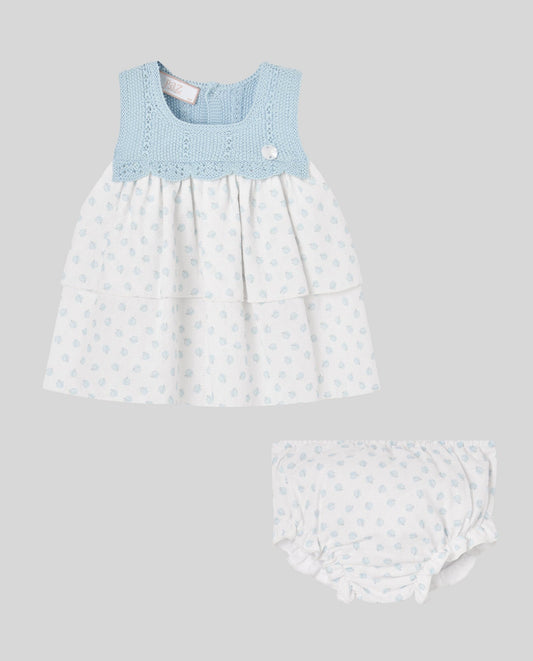 ABITO + CULOTTE BIANCA A FANTASIA NEONATA PAZ RODRIGUEZ - Angel Luxury