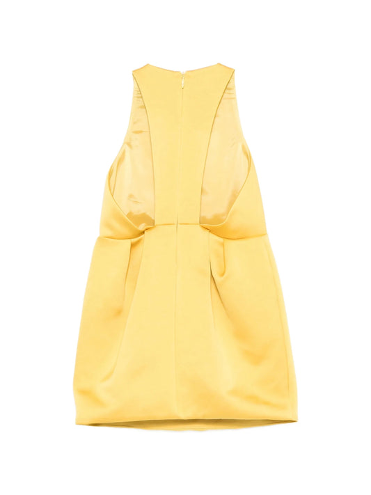ABITO GIALLO CON STRASS SUL DAVANTI LOGATO ELISABETTA FRANCHI - Angel Luxury