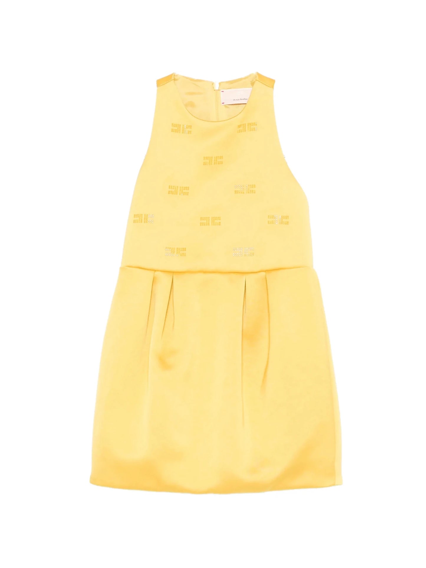 ABITO GIALLO CON STRASS SUL DAVANTI LOGATO ELISABETTA FRANCHI - Angel Luxury