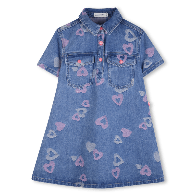 ABITO IN DENIM CON CUORI RICAMATI BILLIEBLUSH - Angel Luxury