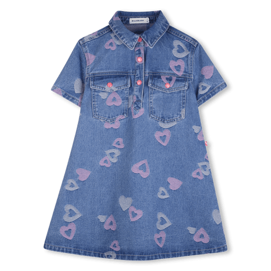 ABITO IN DENIM CON CUORI RICAMATI BILLIEBLUSH - Angel Luxury