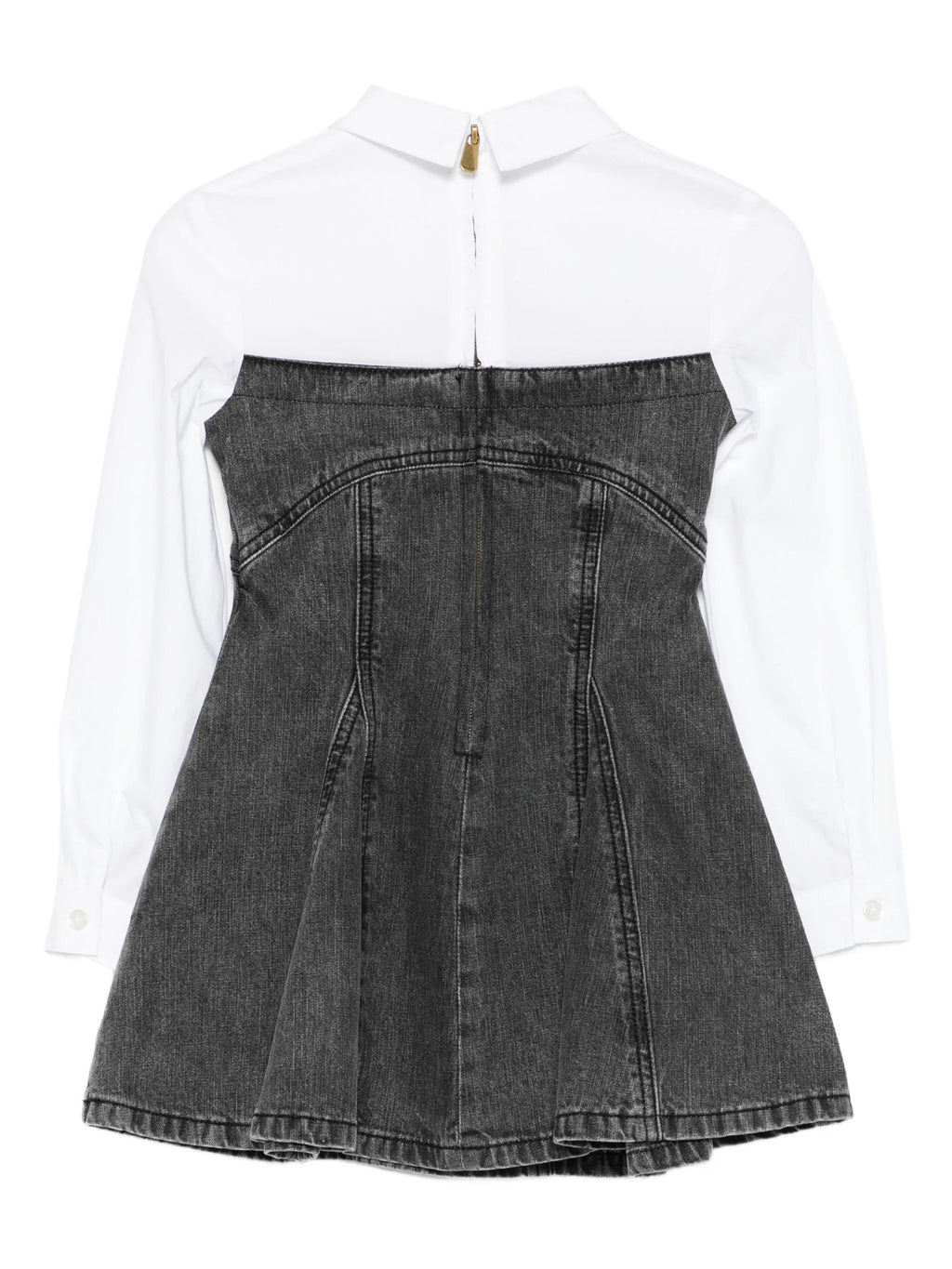 ABITO IN DENIM GRIGIO CON LOGO IN RICAMO NERO PINKO - Angel Luxury
