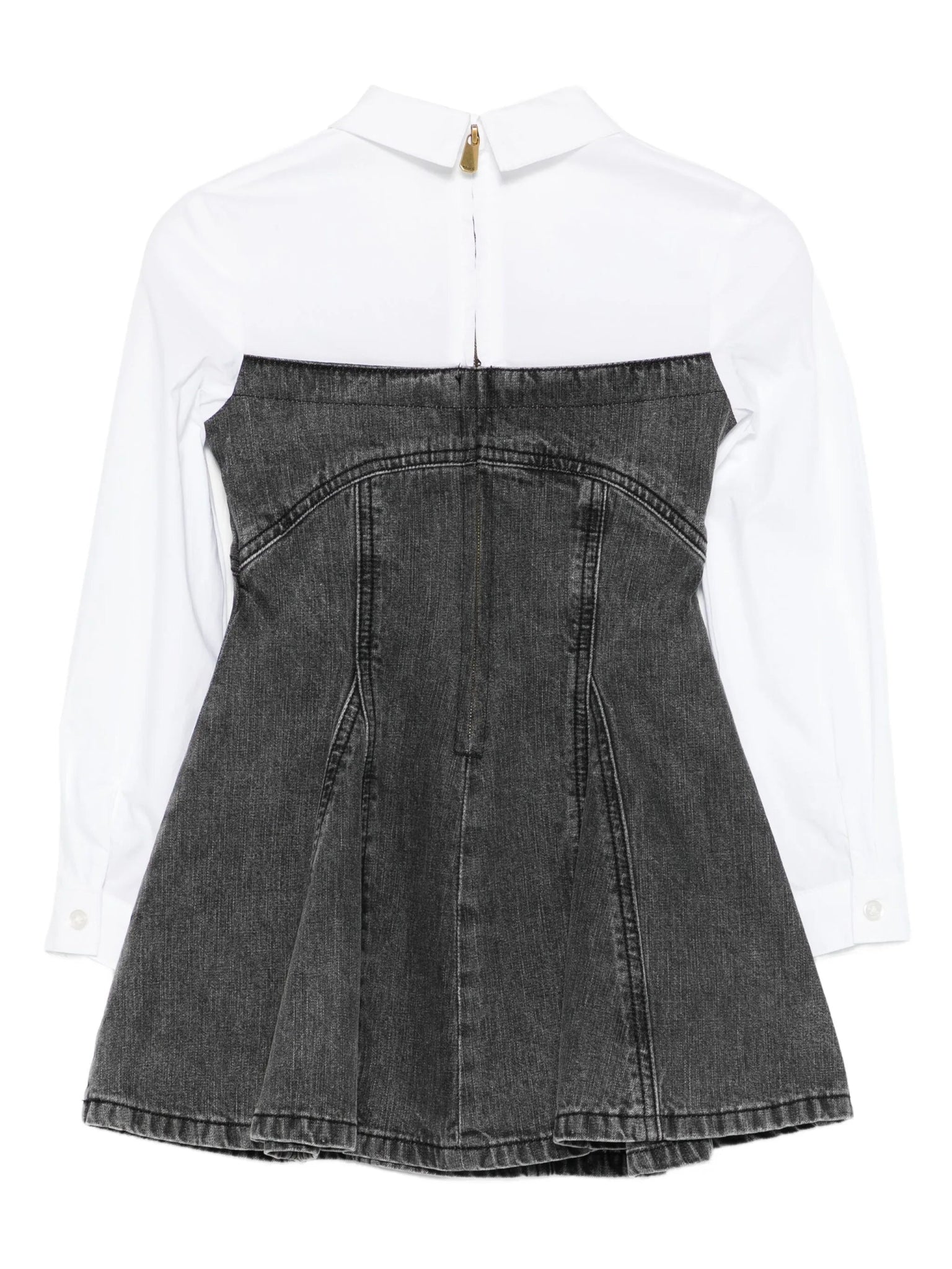 ABITO IN DENIM GRIGIO CON LOGO IN RICAMO NERO PINKO - Angel Luxury
