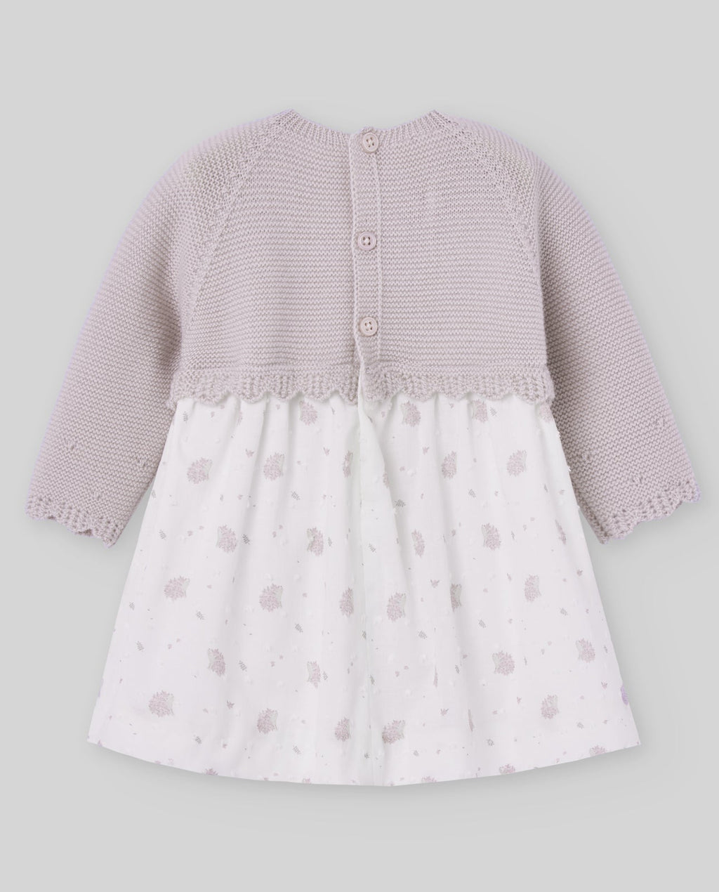 ABITO IN LANA MALVA CON FIORI PAZ RODRIGUEZ - Angel Luxury