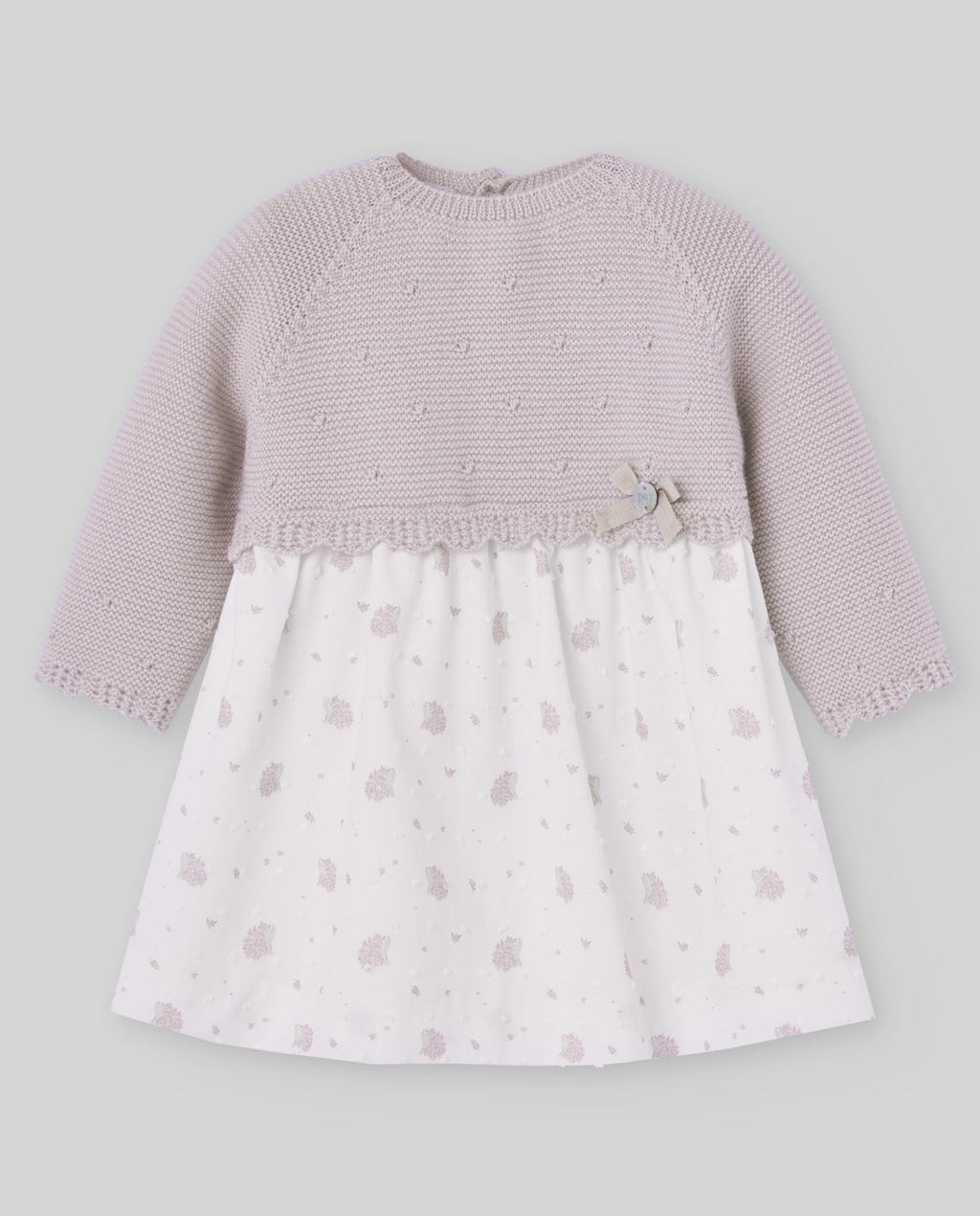 ABITO IN LANA MALVA CON FIORI PAZ RODRIGUEZ - Angel Luxury