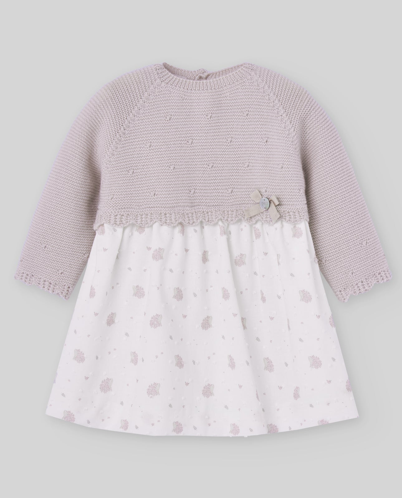 ABITO IN LANA MALVA CON FIORI PAZ RODRIGUEZ - Angel Luxury