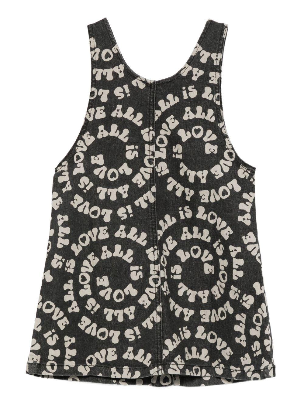 ABITO IN SALOPETTE IN DENIM NERO LOGATO STELLA MCCARTNEY - Angel Luxury