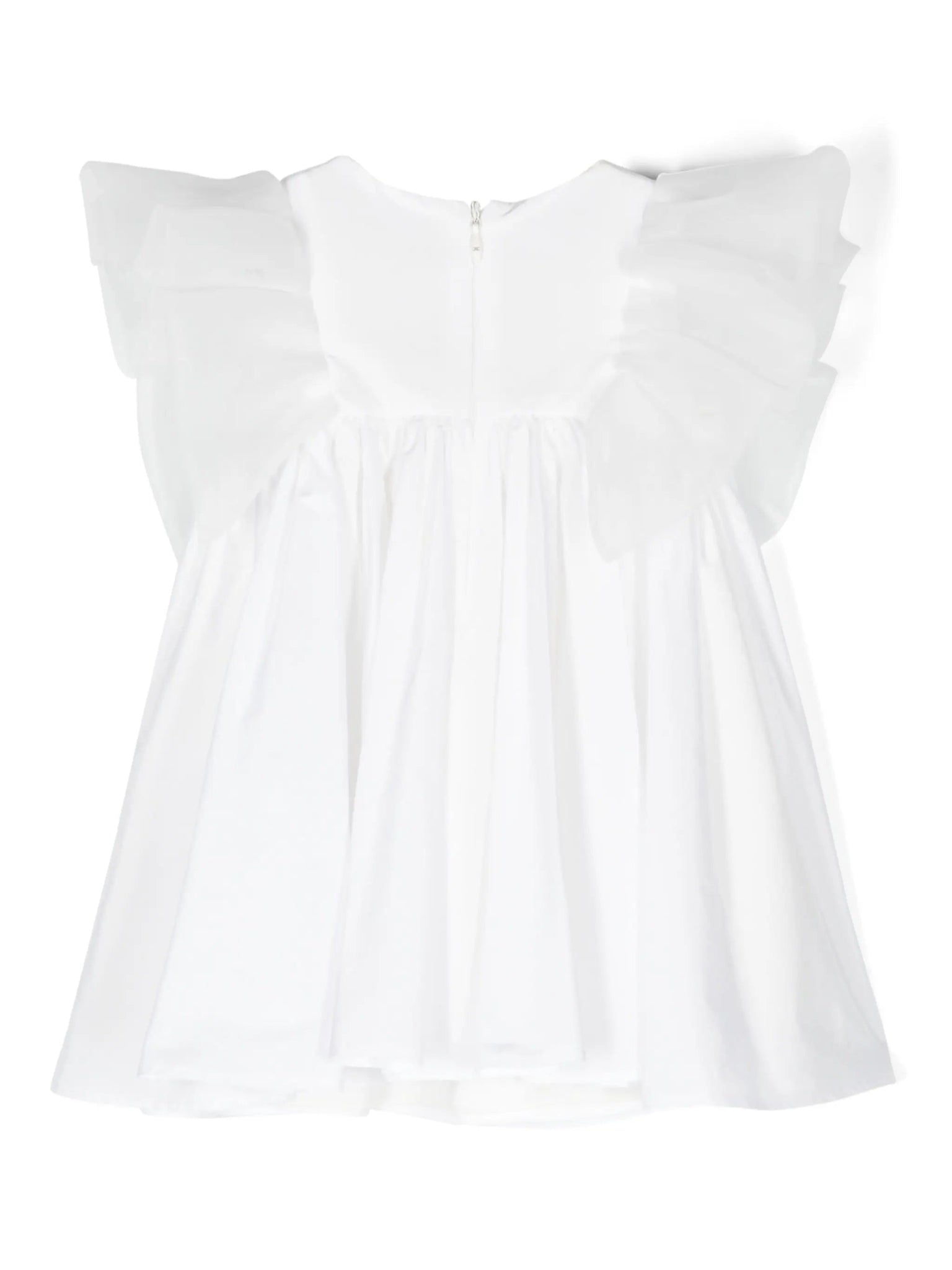 ABITO IN TAFFETA' E ORGANZA PANNA ELISABETTA FRANCHI - Angel Luxury