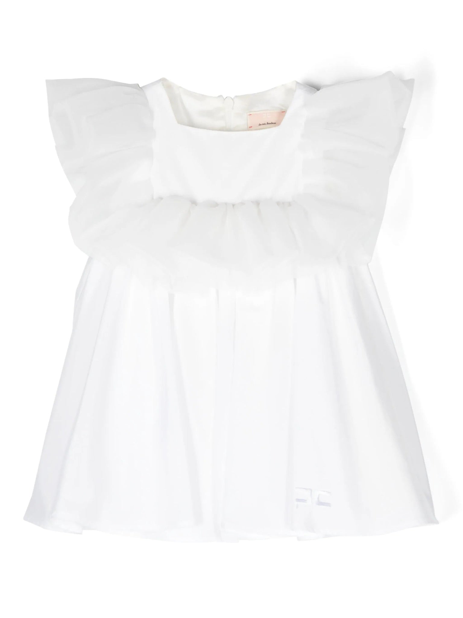 ABITO IN TAFFETA' E ORGANZA PANNA ELISABETTA FRANCHI - Angel Luxury