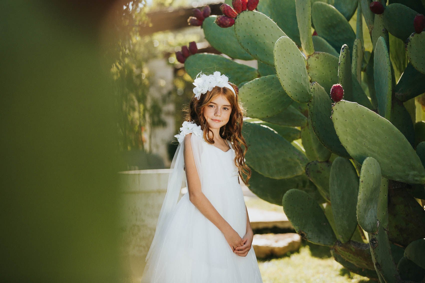 ABITO IN TULLE BIANCO COLORI CHIARI - Angel Luxury