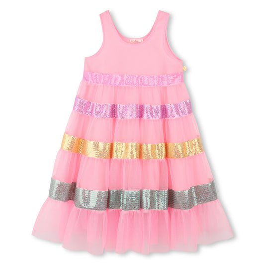 ABITO IN TULLE E PAILLETTES ROSA BILLIEBLUSH - Angel Luxury