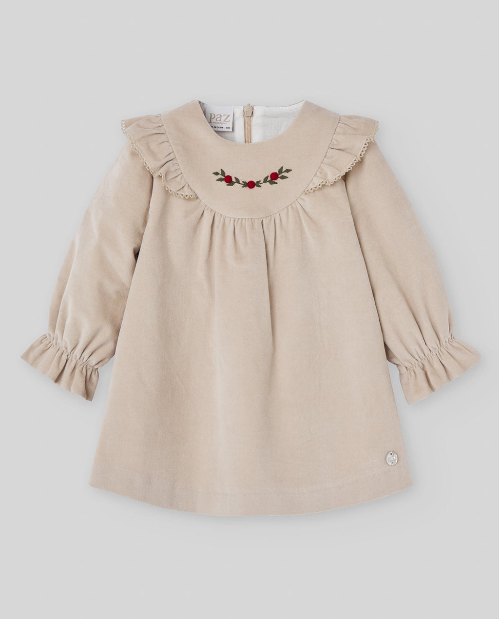 ABITO IN VELLUTO BEIGE PAZ RODRIGUEZ - Angel Luxury