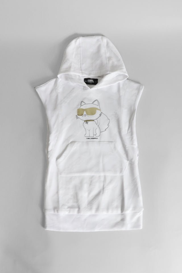 Abito Karl Lagerfeld bianco con cappuccio - Angel Luxury