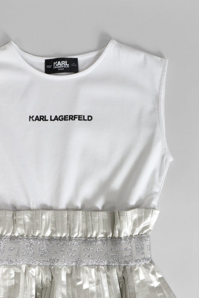 Abito Karl Lagerfeld bianco e argento - Angel Luxury