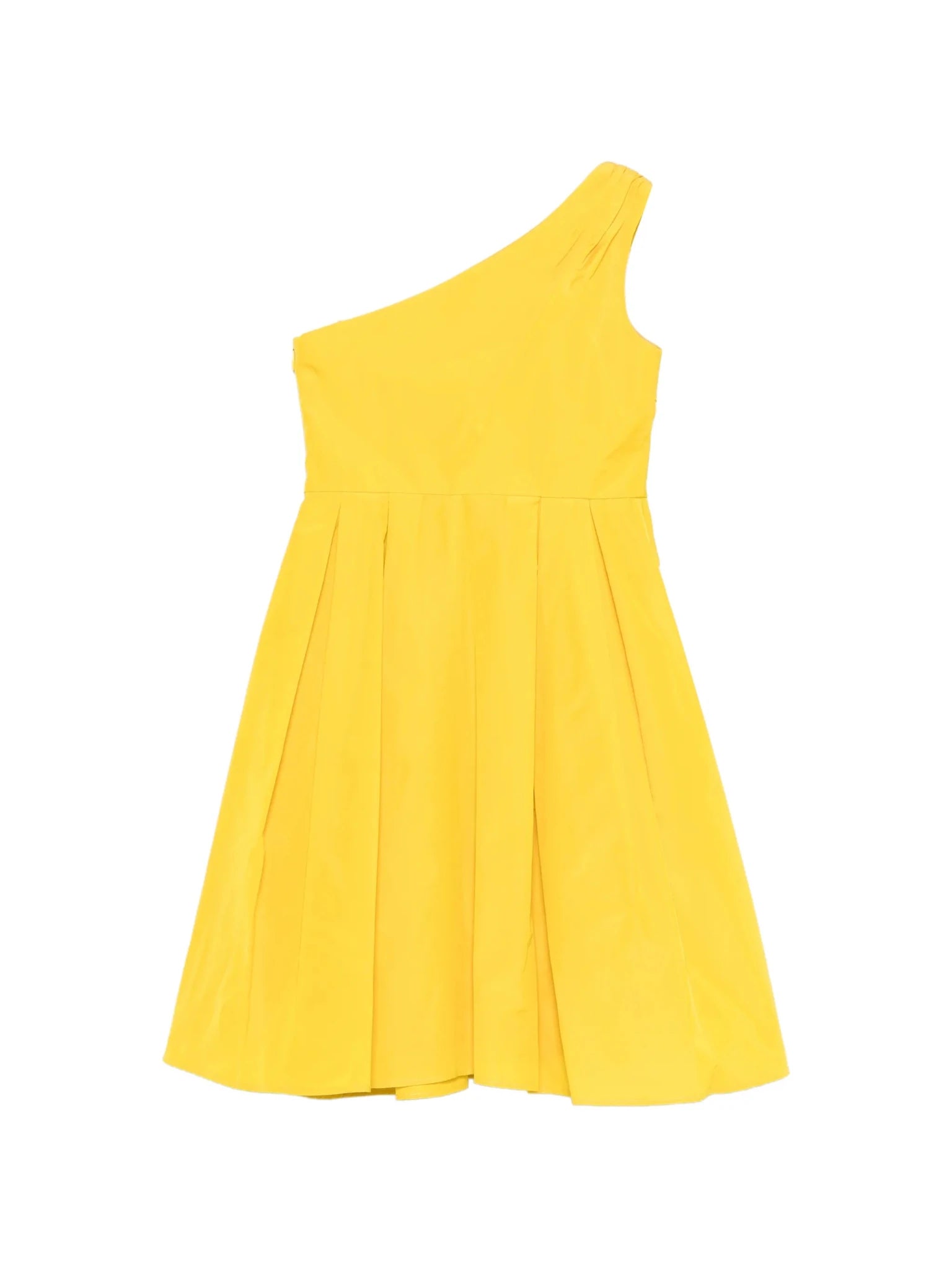 ABITO MONOSPALLA PLISSETTATO GIALLO ELISABETTA FRANCHI - Angel Luxury