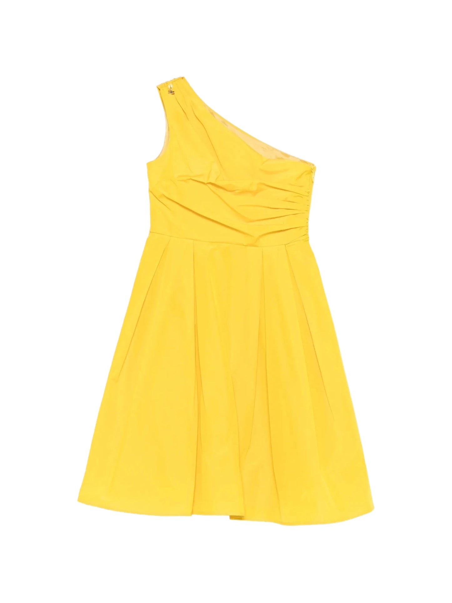 ABITO MONOSPALLA PLISSETTATO GIALLO ELISABETTA FRANCHI - Angel Luxury