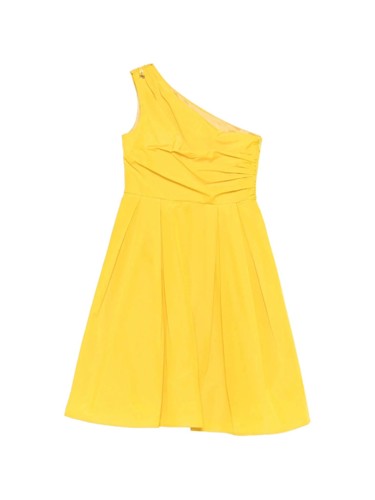 ABITO MONOSPALLA PLISSETTATO GIALLO ELISABETTA FRANCHI - Angel Luxury