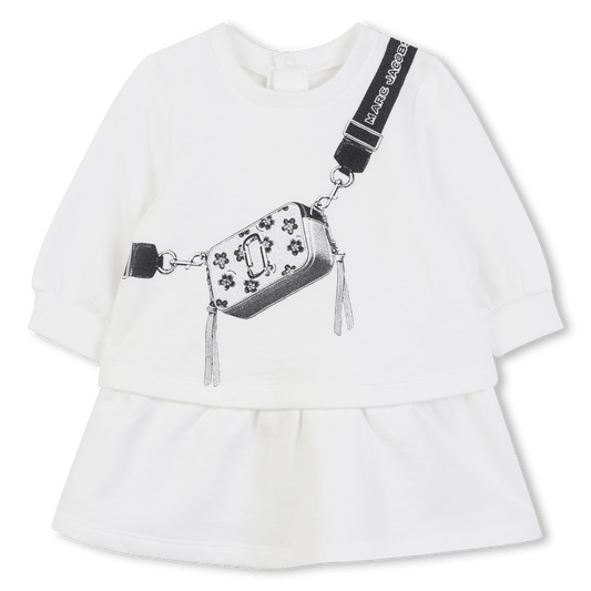 ABITO NEONATA BIANCO CON DESIGN BORSA MARC JACOBS - Angel Luxury