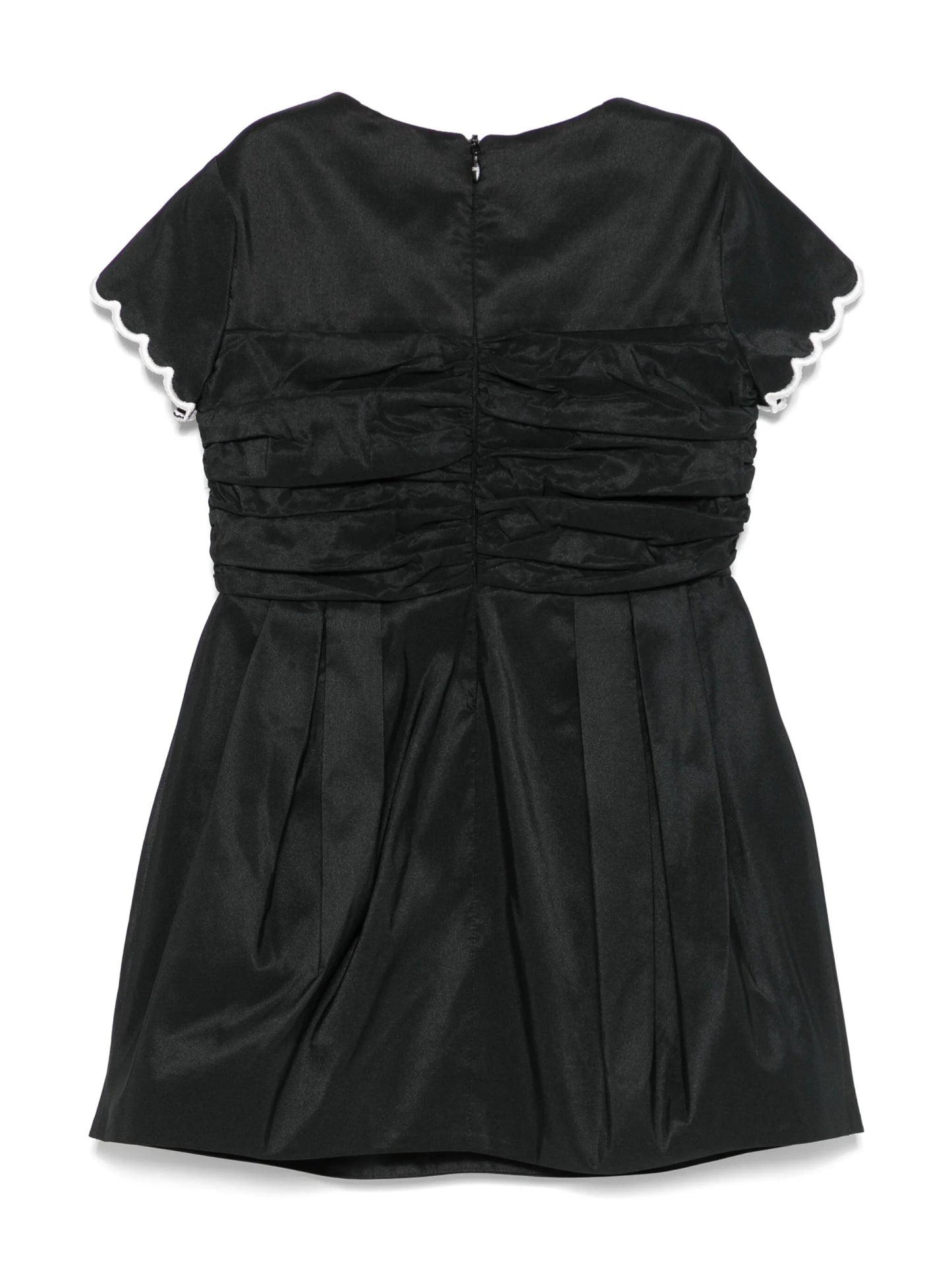 ABITO NERO CON DOPPIO FIOCCO AVORIO - NERO ELISABETTA FRANCHI - Angel Luxury