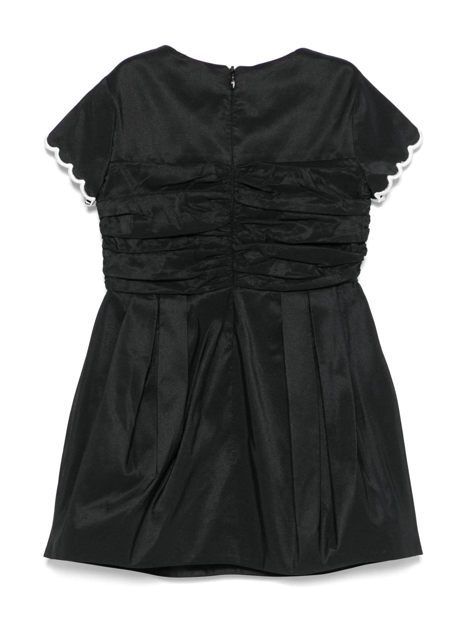 ABITO NERO CON DOPPIO FIOCCO AVORIO - NERO ELISABETTA FRANCHI - Angel Luxury