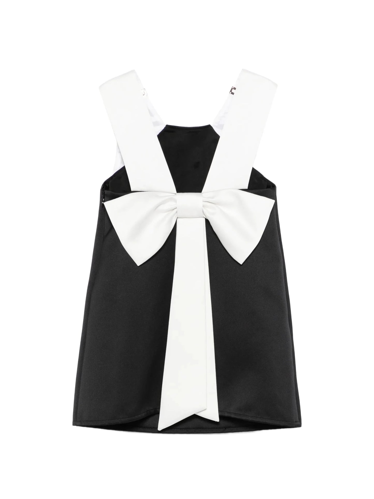 ABITO NERO CON FIOCCO SUL RETRO BIANCO ELISABETTA FRANCHI - Angel Luxury
