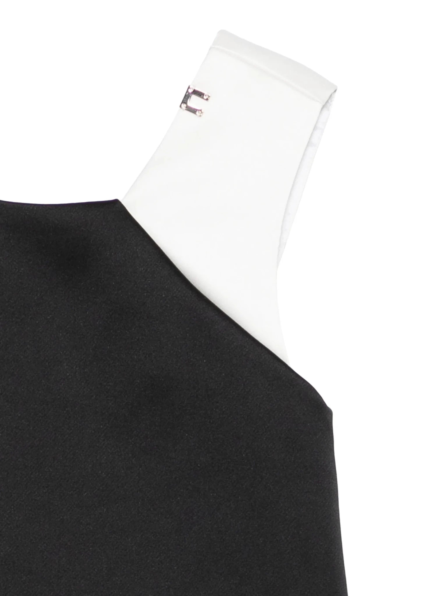 ABITO NERO CON FIOCCO SUL RETRO BIANCO ELISABETTA FRANCHI - Angel Luxury