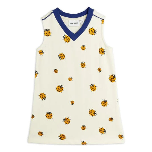 ABITO PANNA CON COCCINELLE GIALLE MINI RODINI - Angel Luxury