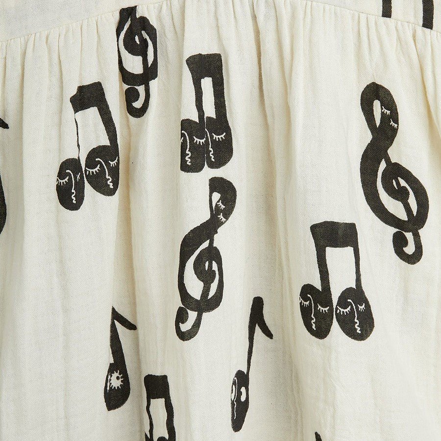 ABITO PANNA CON NOTE MUSICALI MINI RODINI - Angel Luxury