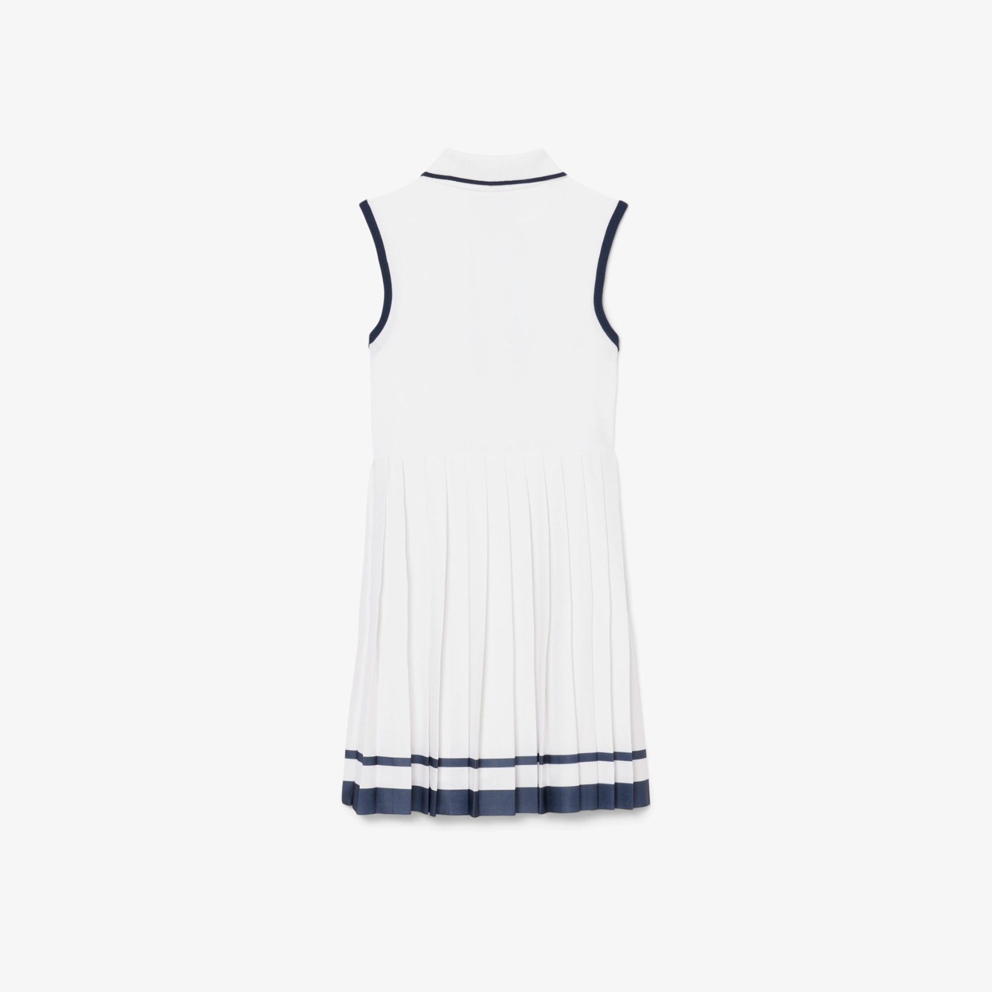 ABITO POLO PLISSETTATO BIANCO/BLU LACOSTE - Angel Luxury