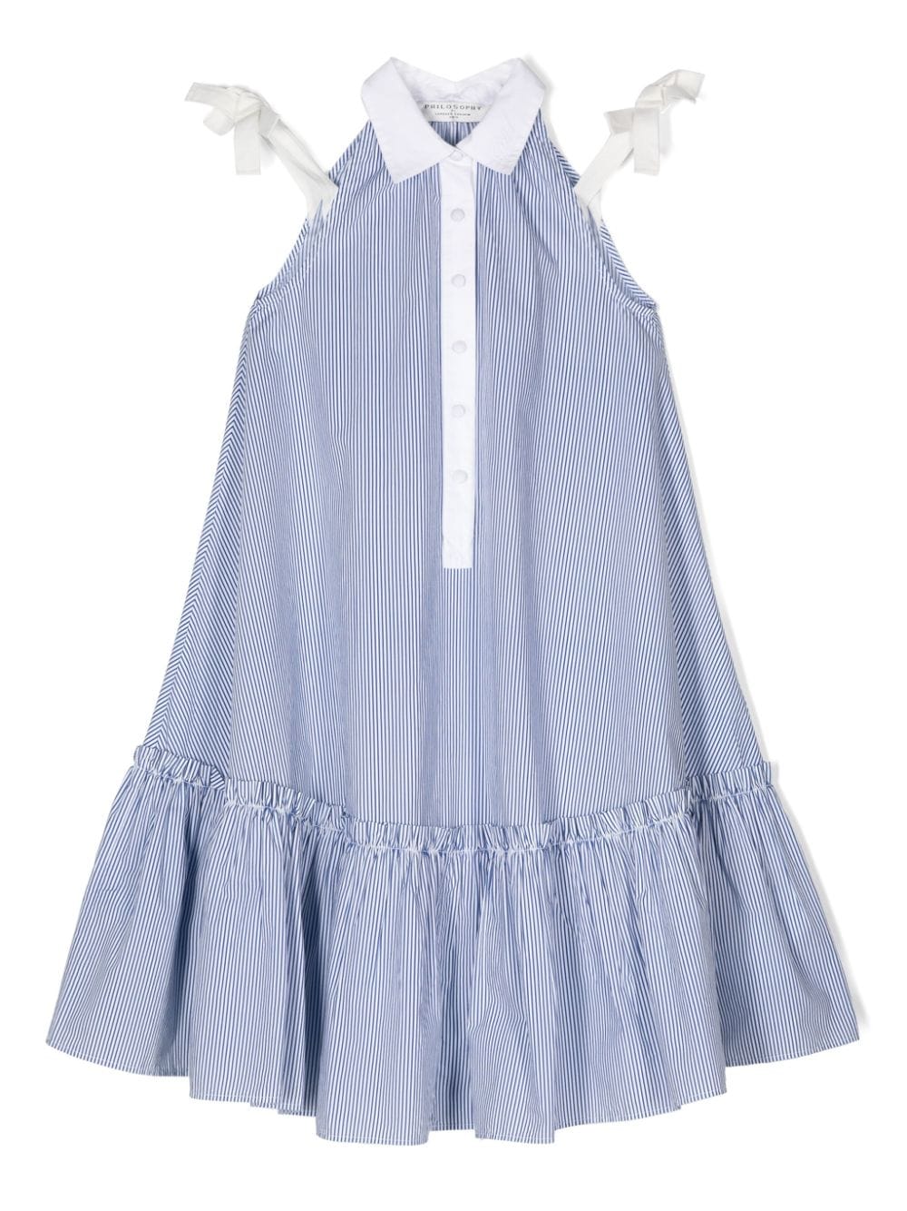 ABITO RIGATO BIANCO/AZZURRO PHILOSOPHY - Angel Luxury