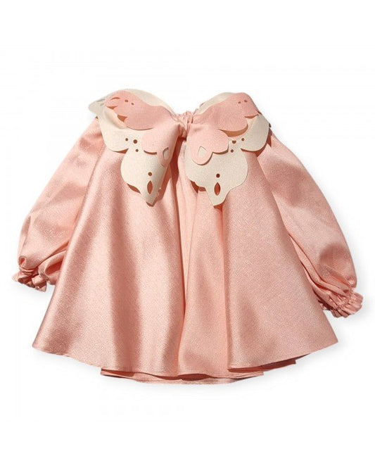 ABITO ROSA BRILLANTINATO CON FIOCCO COCO' ET MAMA' - Angel Luxury
