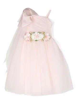 ABITO ROSA CON FIOCCO COLORI CHIARI - Angel Luxury