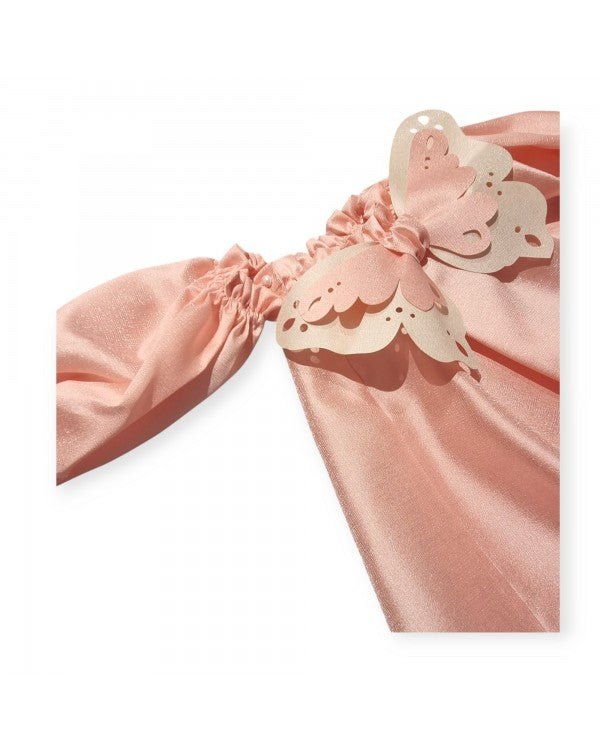 ABITO ROSA CON FIOCCO + CULOTTE BRILLANTINATO COCO' ET MAMA' - Angel Luxury
