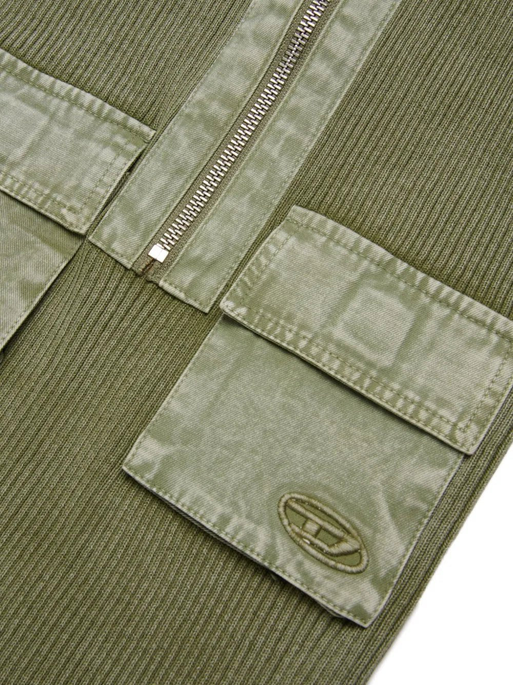 ABITO VERDE A COSTINE CON TASCHE E ZIP DIESEL - Angel Luxury