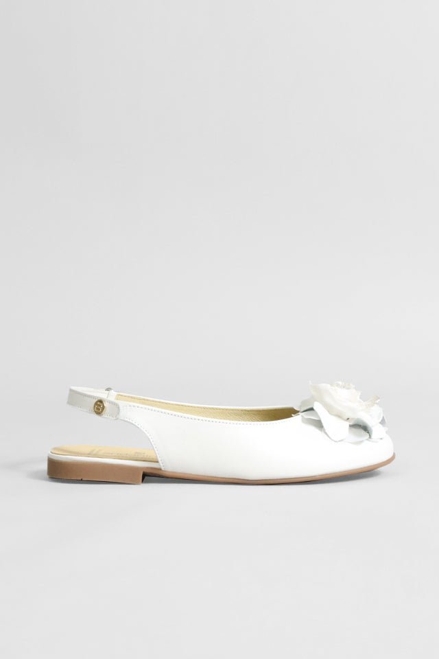 Ballerina Andanines bianca con fiore - Angel Luxury