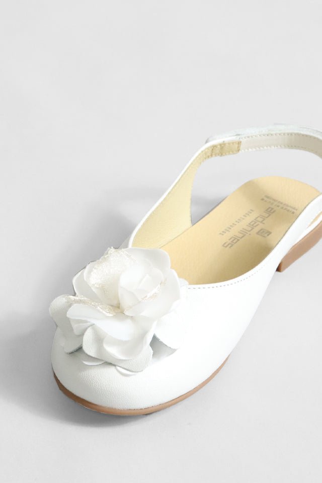 Ballerina Andanines bianca con fiore - Angel Luxury