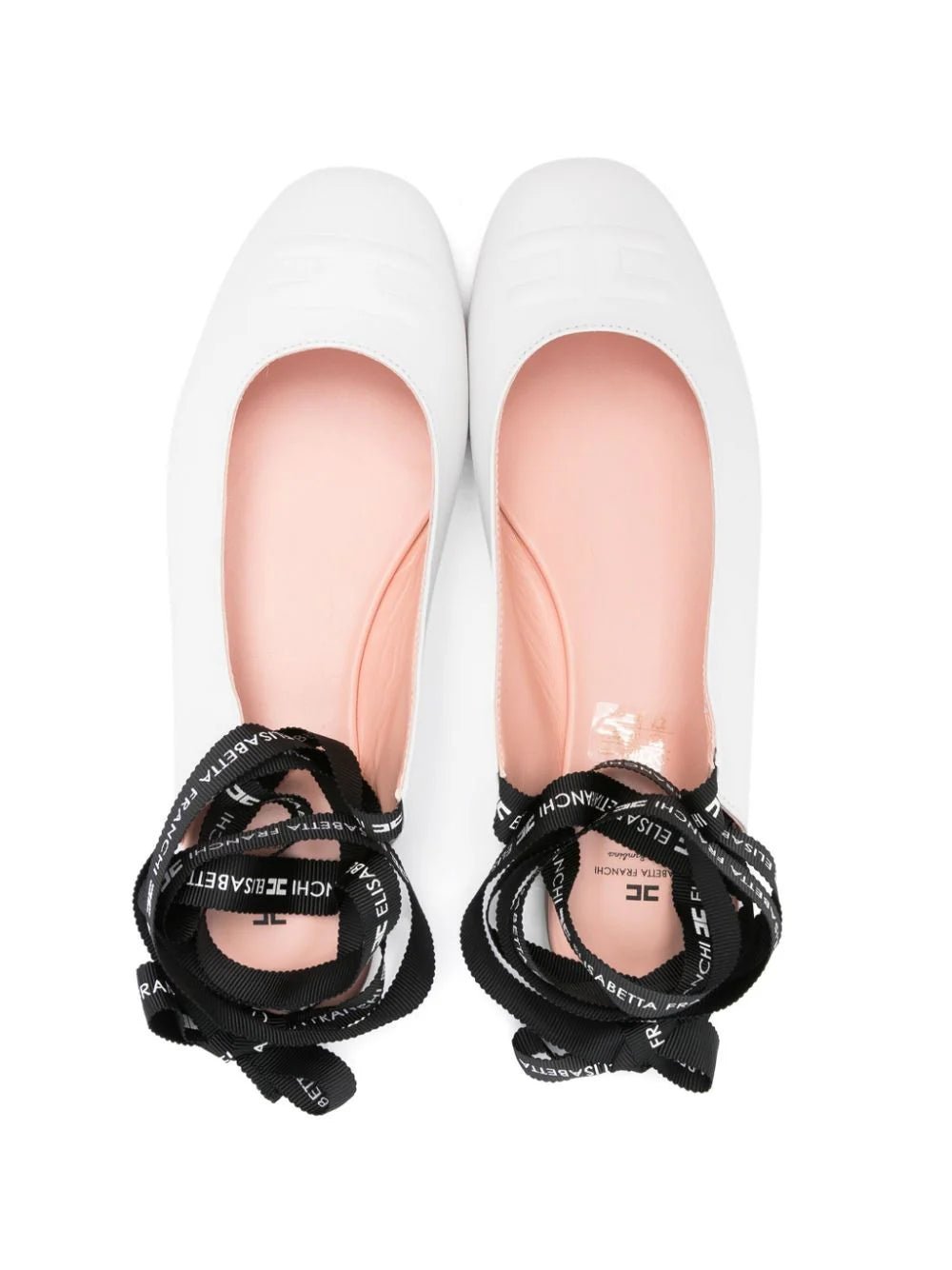 BALLERINA BIANCA CON LACCI ELISABETTA FRANCHI - Angel Luxury