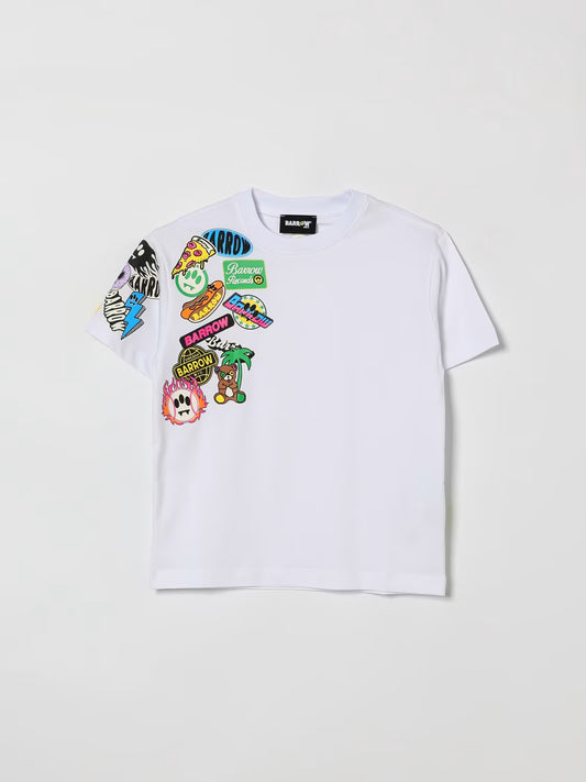 T-SHIRT BIANCA CON STAMPA BARROW