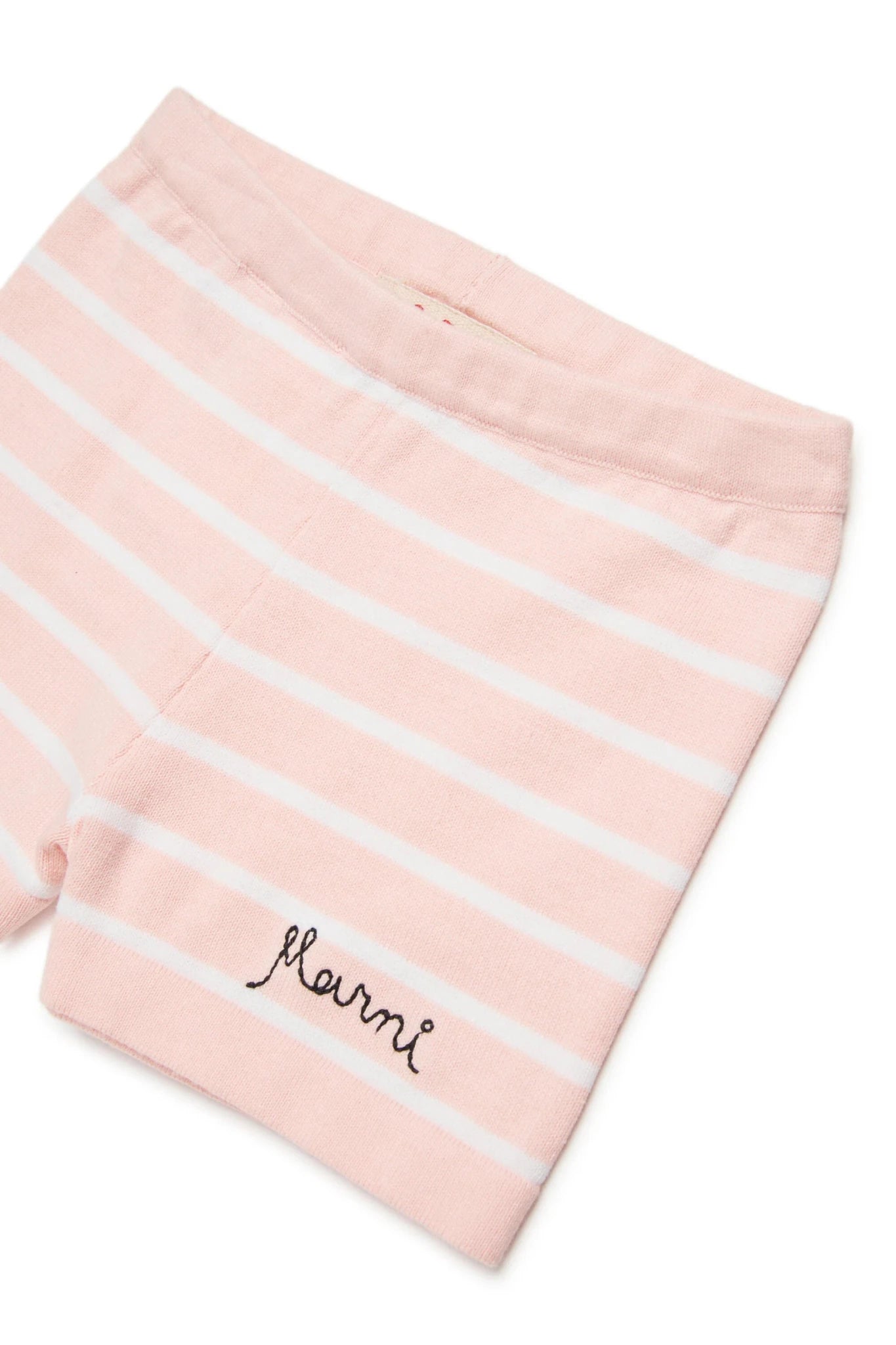 BERMUDA A RIGHE ROSA CON LOGO MARNI - Angel Luxury