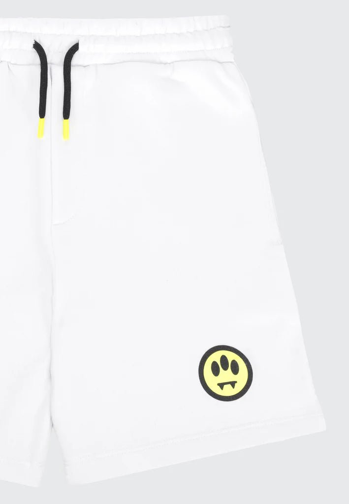 BERMUDA BIANCO CON LOGO BARROW NERO - Angel Luxury