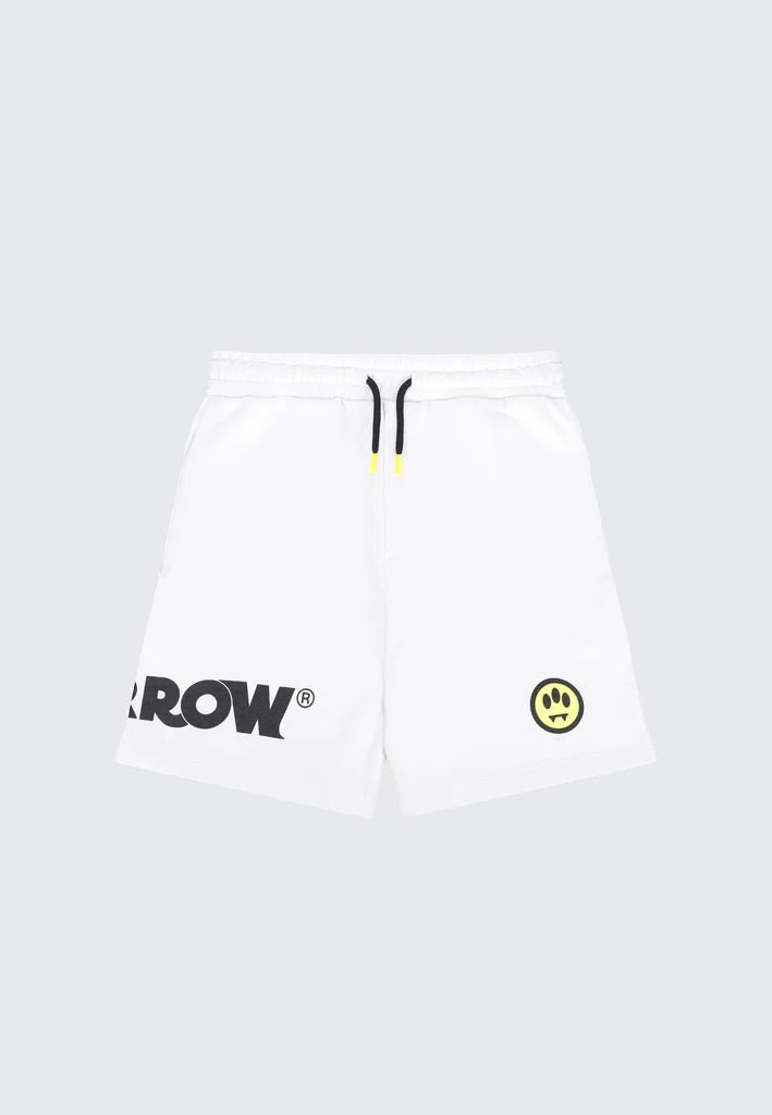 BERMUDA BIANCO CON LOGO BARROW NERO - Angel Luxury