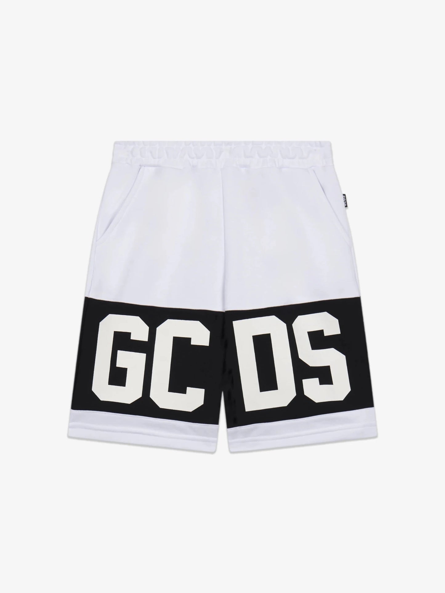 BERMUDA BIANCO CON LOGO NERO - BIANCO GCDS - Angel Luxury
