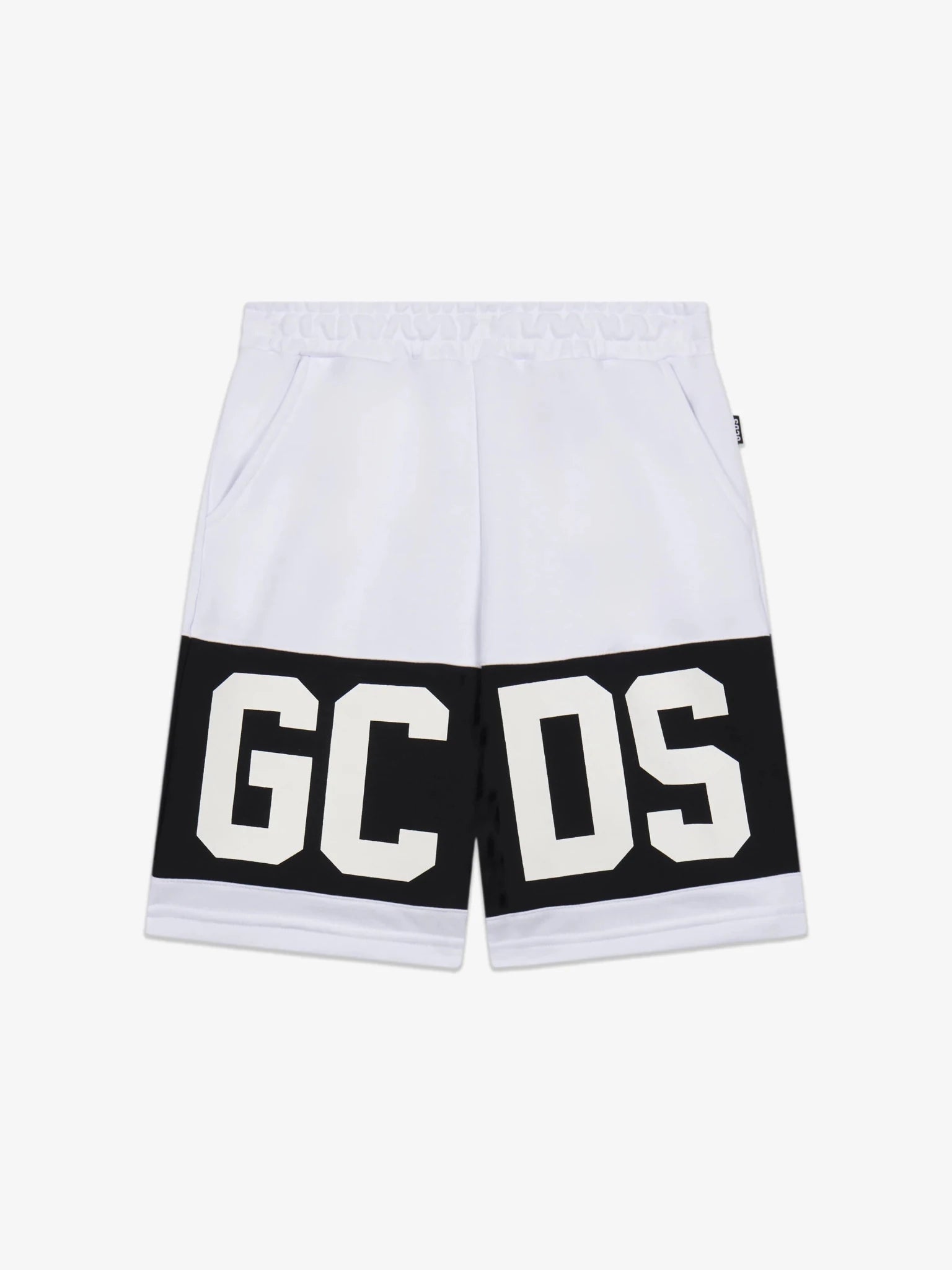 BERMUDA BIANCO CON LOGO NERO - BIANCO GCDS - Angel Luxury
