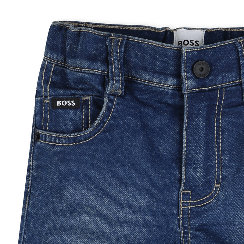 BERMUDA DI JEANS ELASTICO BLU SCURO BOSS - Angel Luxury